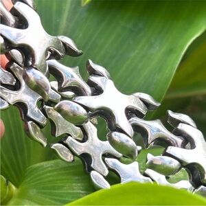 Designer Lord Camelot Heavyweight Chunky man's  Silver Link Bracelet 8” 92grams